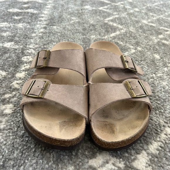 Arizona Jean Company Shoes - Arizona womens suede strap sandal with cork bottom size 8